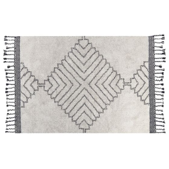 Matta ERAY Ljusbeige 140 x 200 cm Bomull