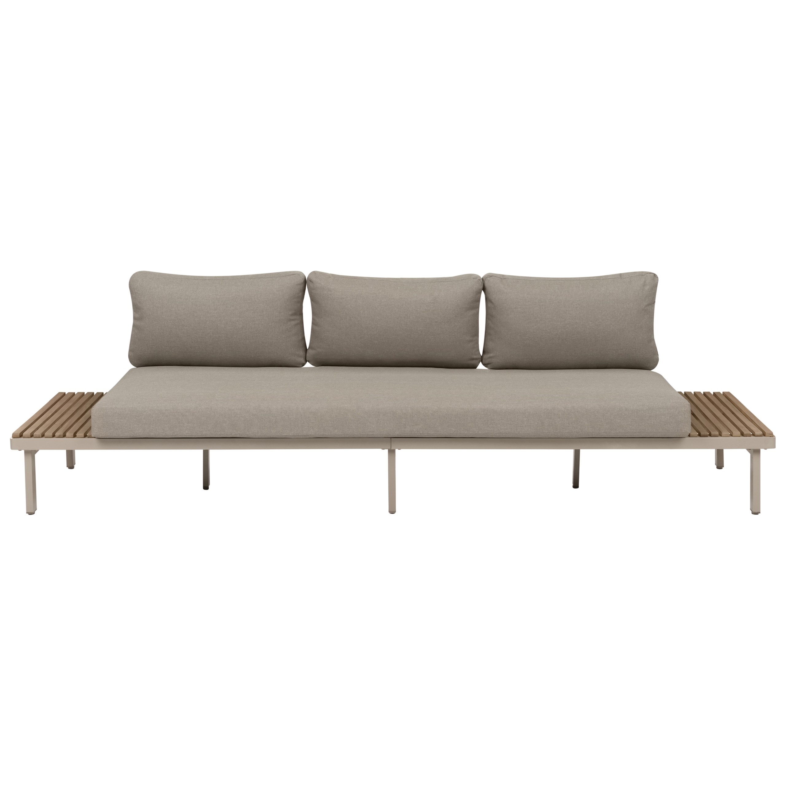 Trädgårdssoffa 3-sits FIVIZZANO Akaciaträ Beige