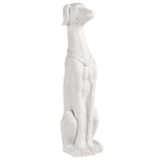 Trädgårdsstaty CHART Hund Vit