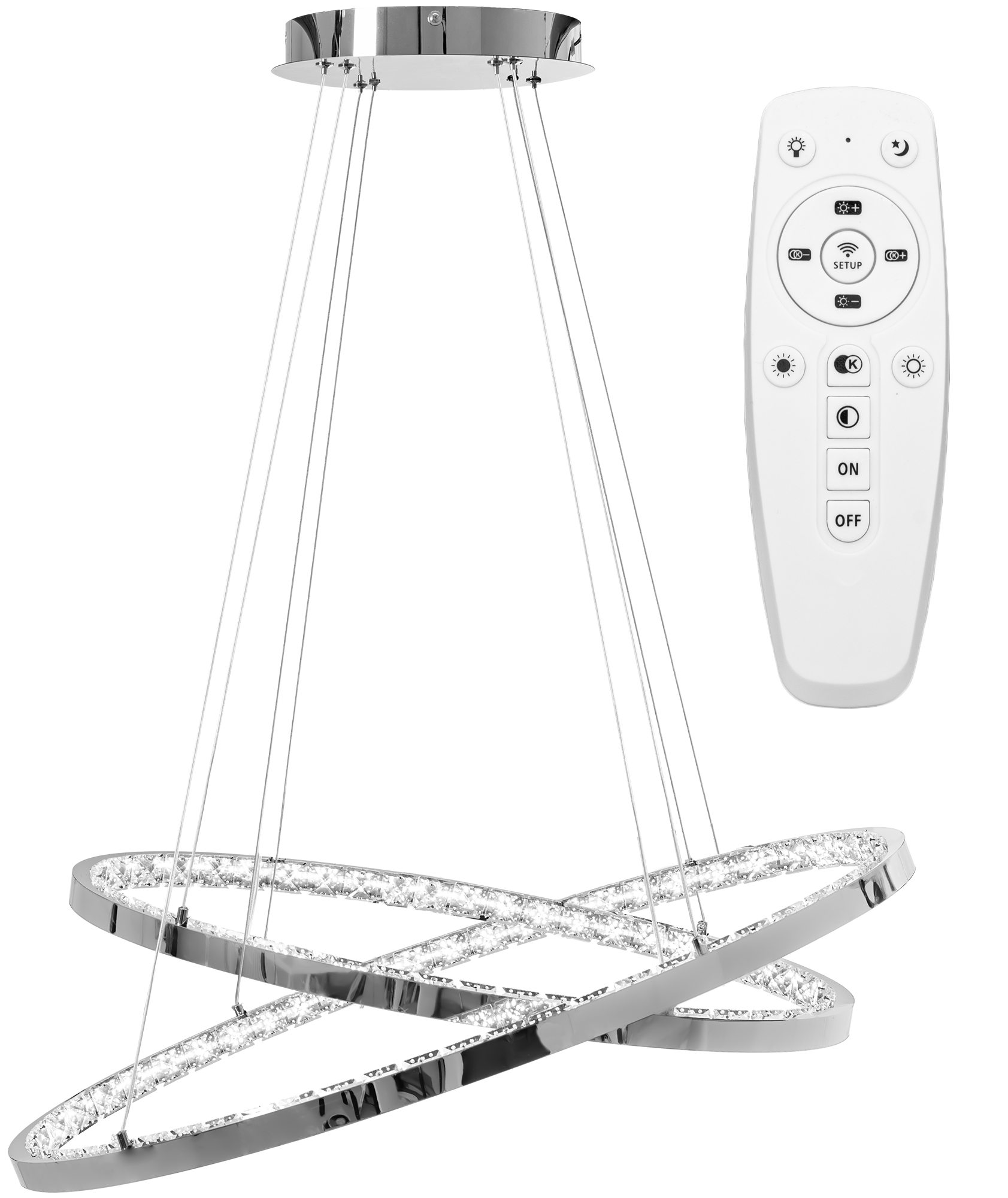 TOOLIGHT hängande taklampa LED APP771-3CP Ljusgrå 70x70x6cm