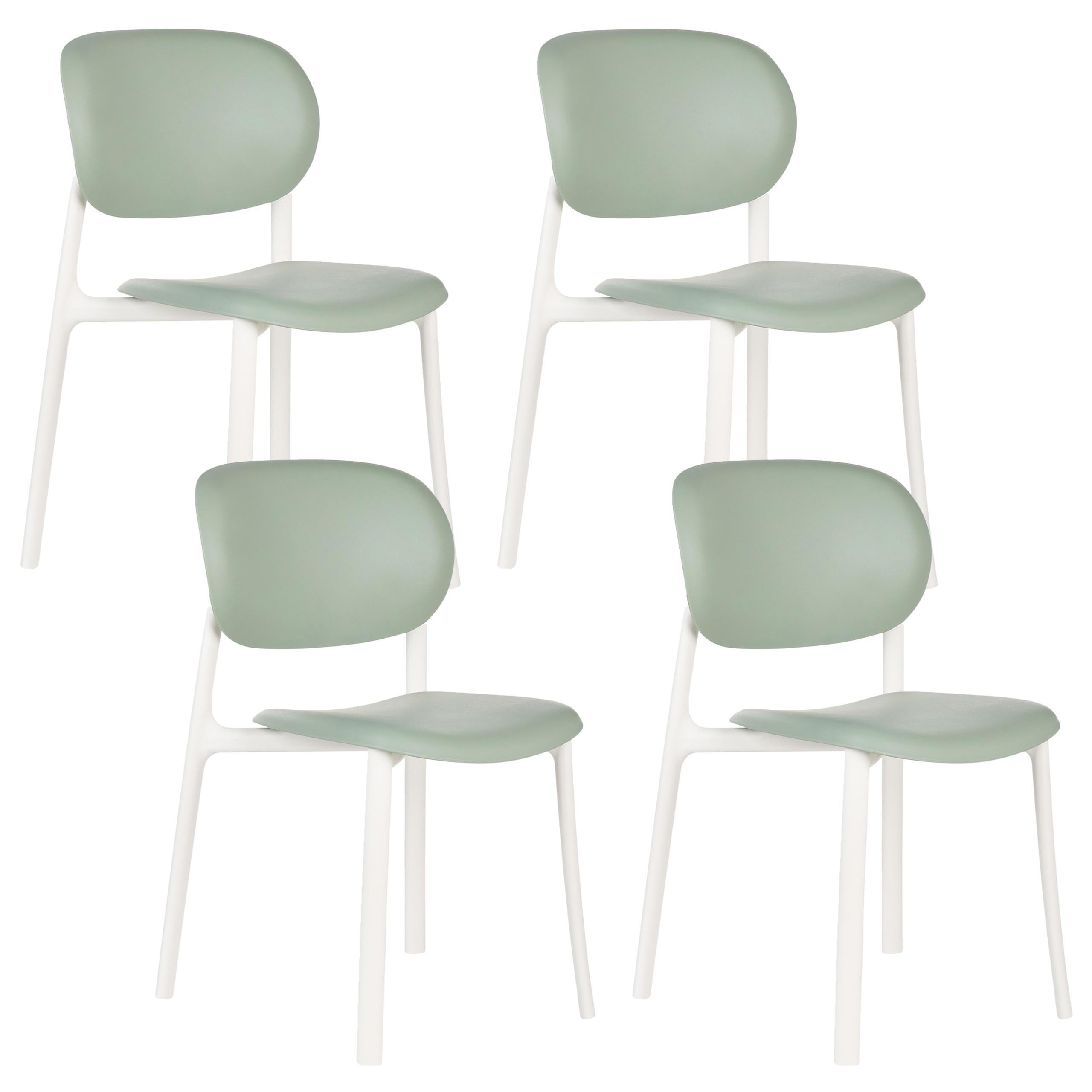 Set med 4 trädgårdsstolar MUSANO Grön