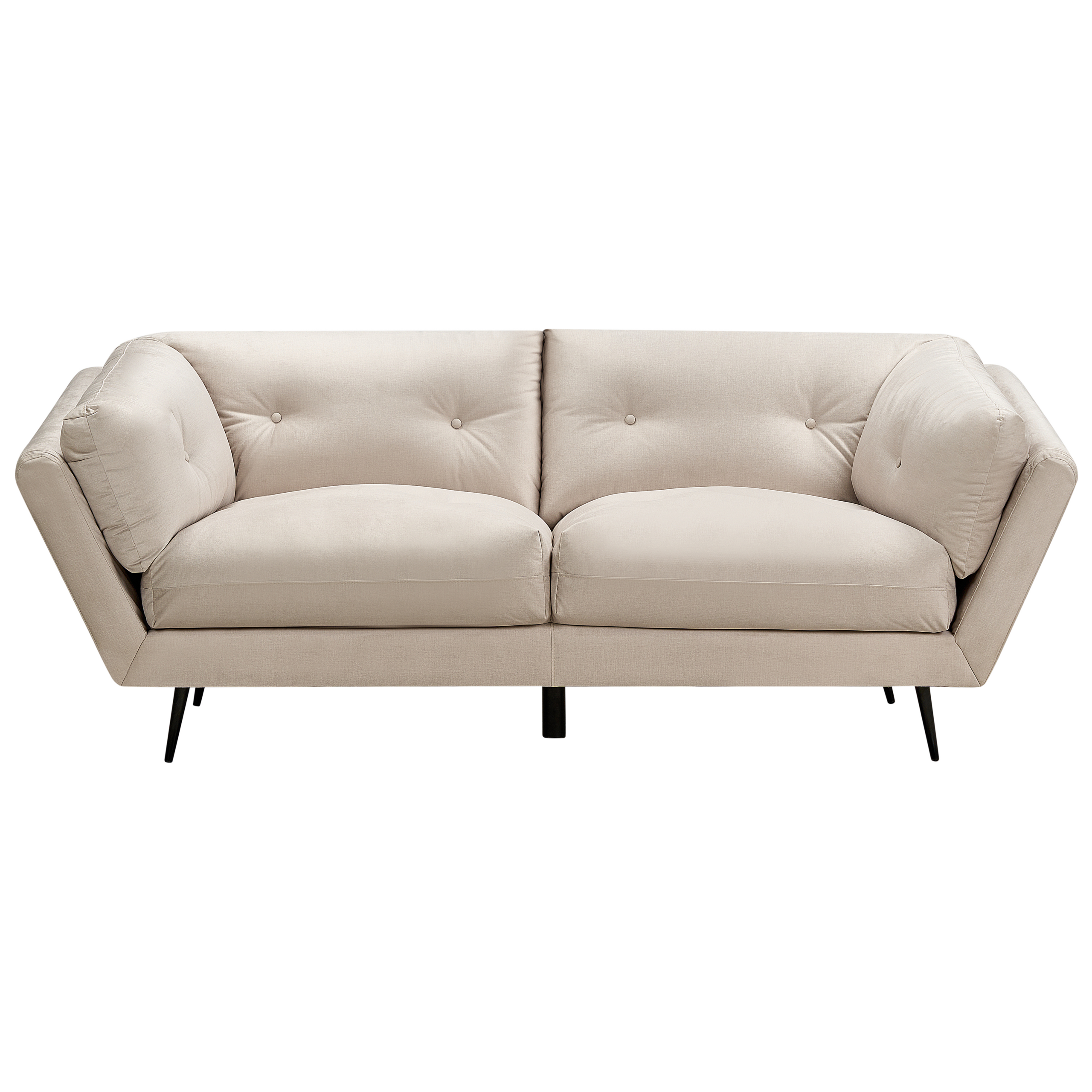Soffa 3-sits LENVIK Sammet Ljusbeige