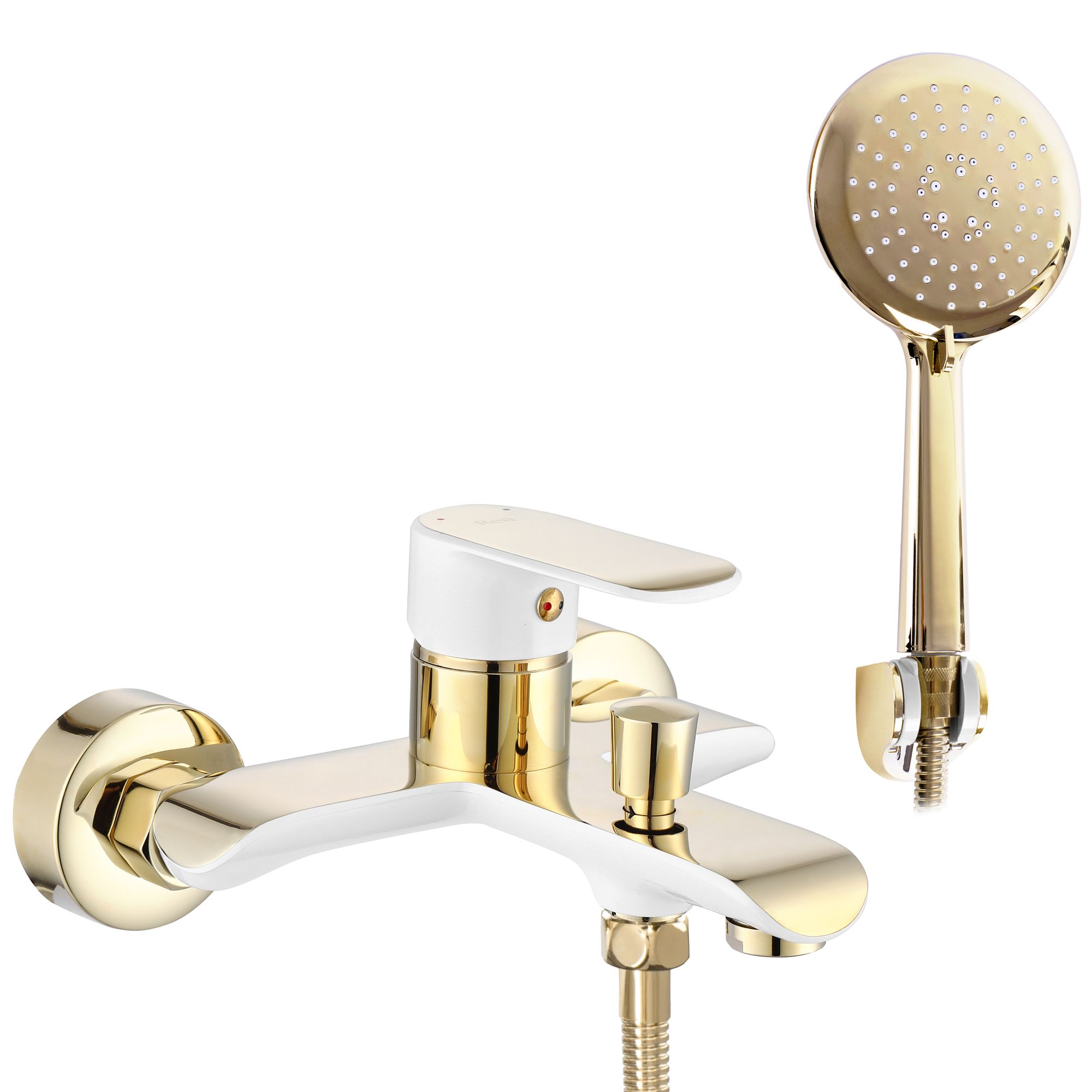 REA Badkarsblandare MY1805-3WG BLOOM Vit/Guld, 18,5x18,5x10,5cm