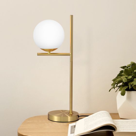 NETTLIFE modern vardagsrumslampa, sänglampa - vit, glas för industriellt bruk, avsedd för E27-sockel med strömbrytare för sovrum och kontor