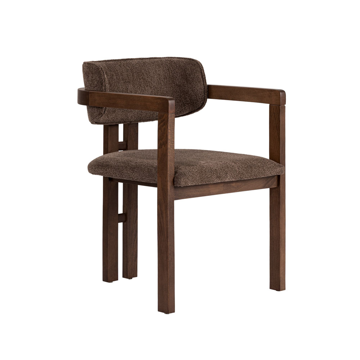 Norda Design Modern stol i bokträ med chenilletyg, lätt att rengöra, 54x76x54 cm | Stilfull komfort