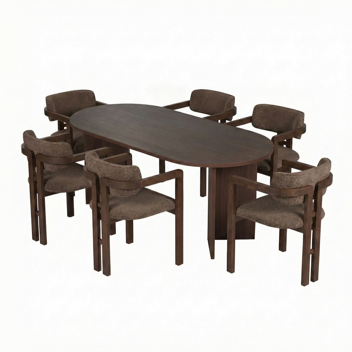Norda Design 7-delars matgrupp | 100% melamin & stomme i bok | Modern skandinavisk design