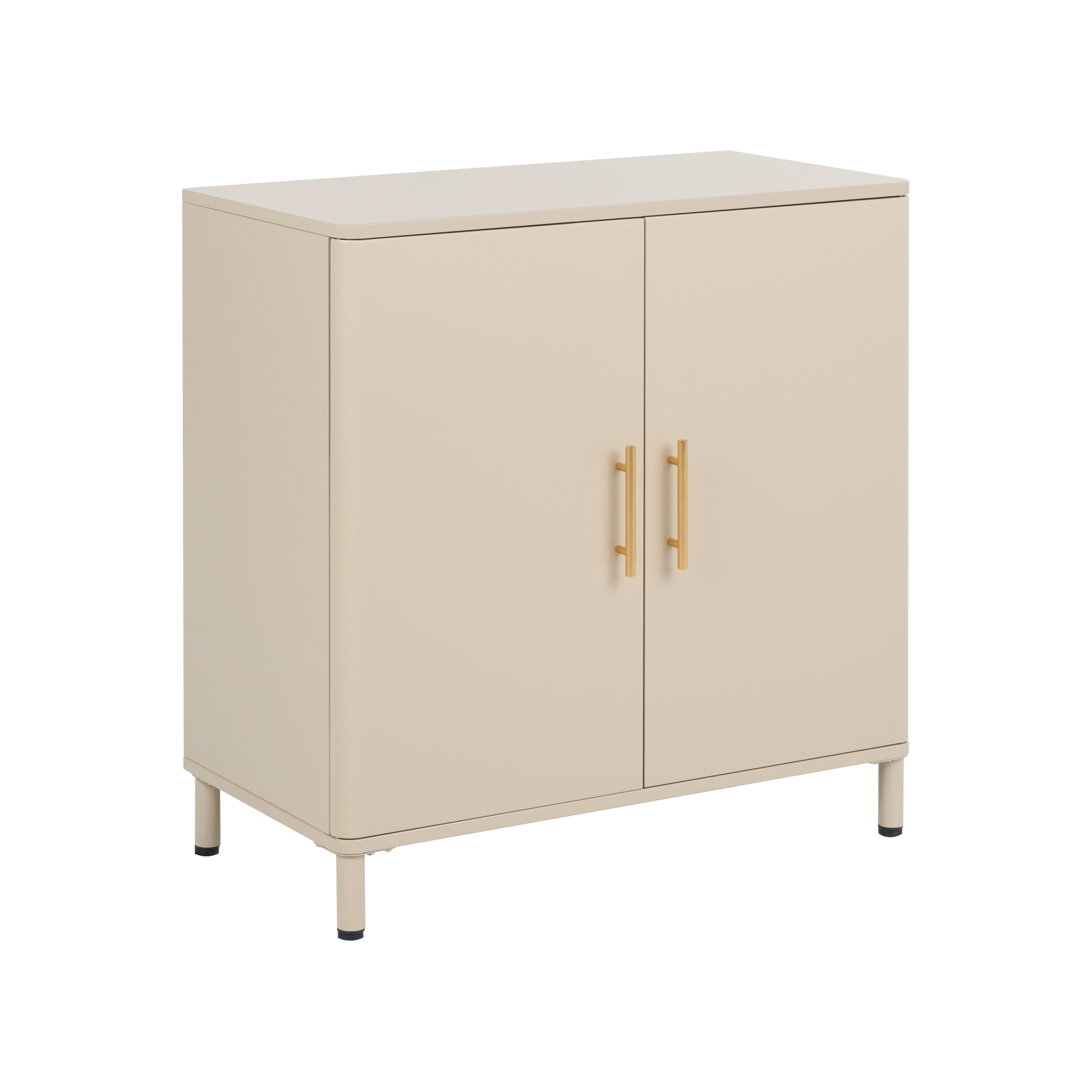 Skänk med 2 dörrar OMBURA Metall Beige