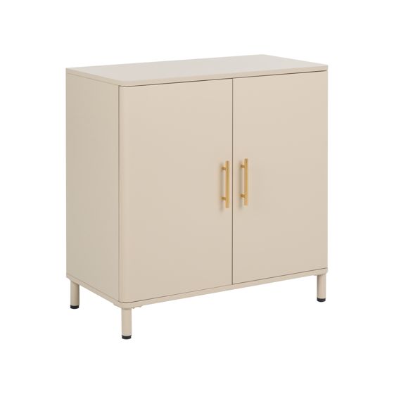 Skänk med 2 dörrar OMBURA Metall Beige