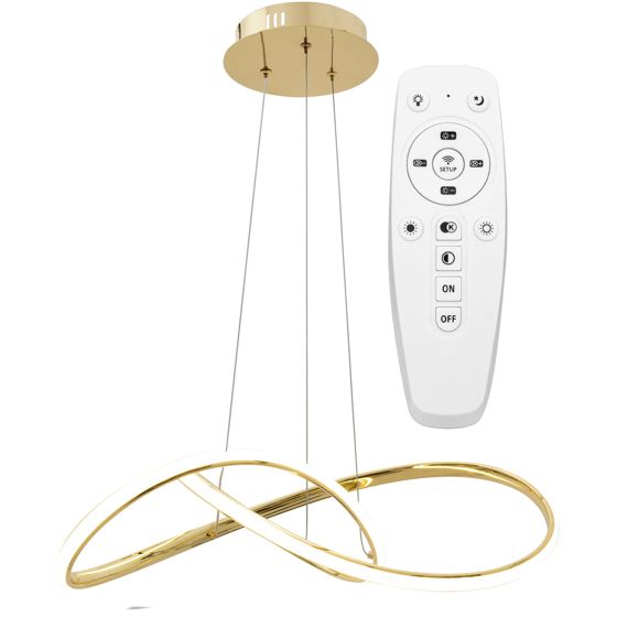 TOOLIGHT hängande taklampa APP394-CP LED Guld 14,5x55x90cm