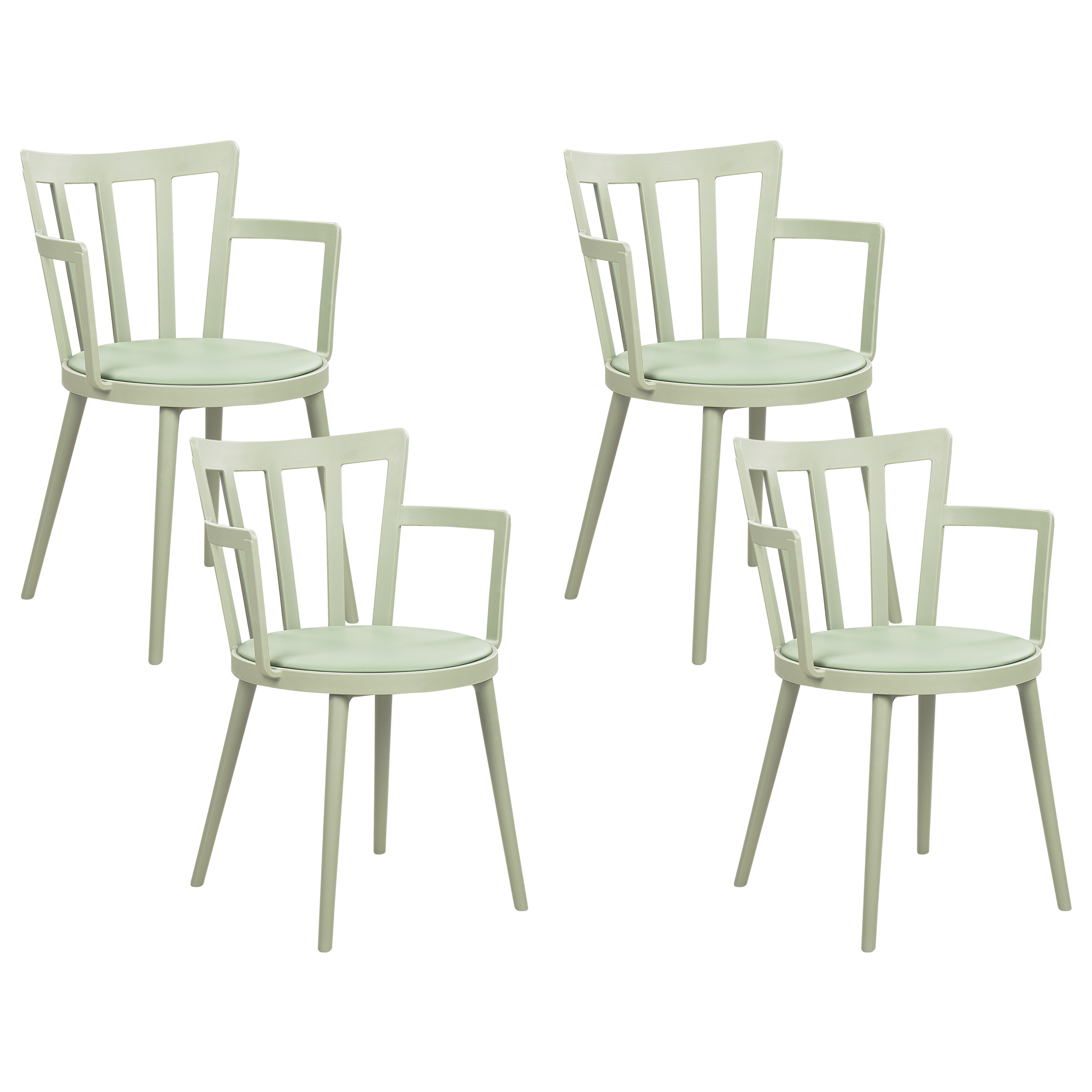Set med 4 matstolar MORILL Ljusgrön