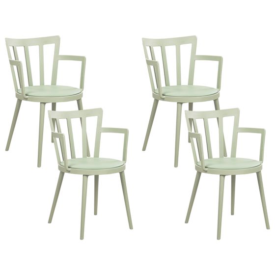 Set med 4 matstolar MORILL Ljusgrön