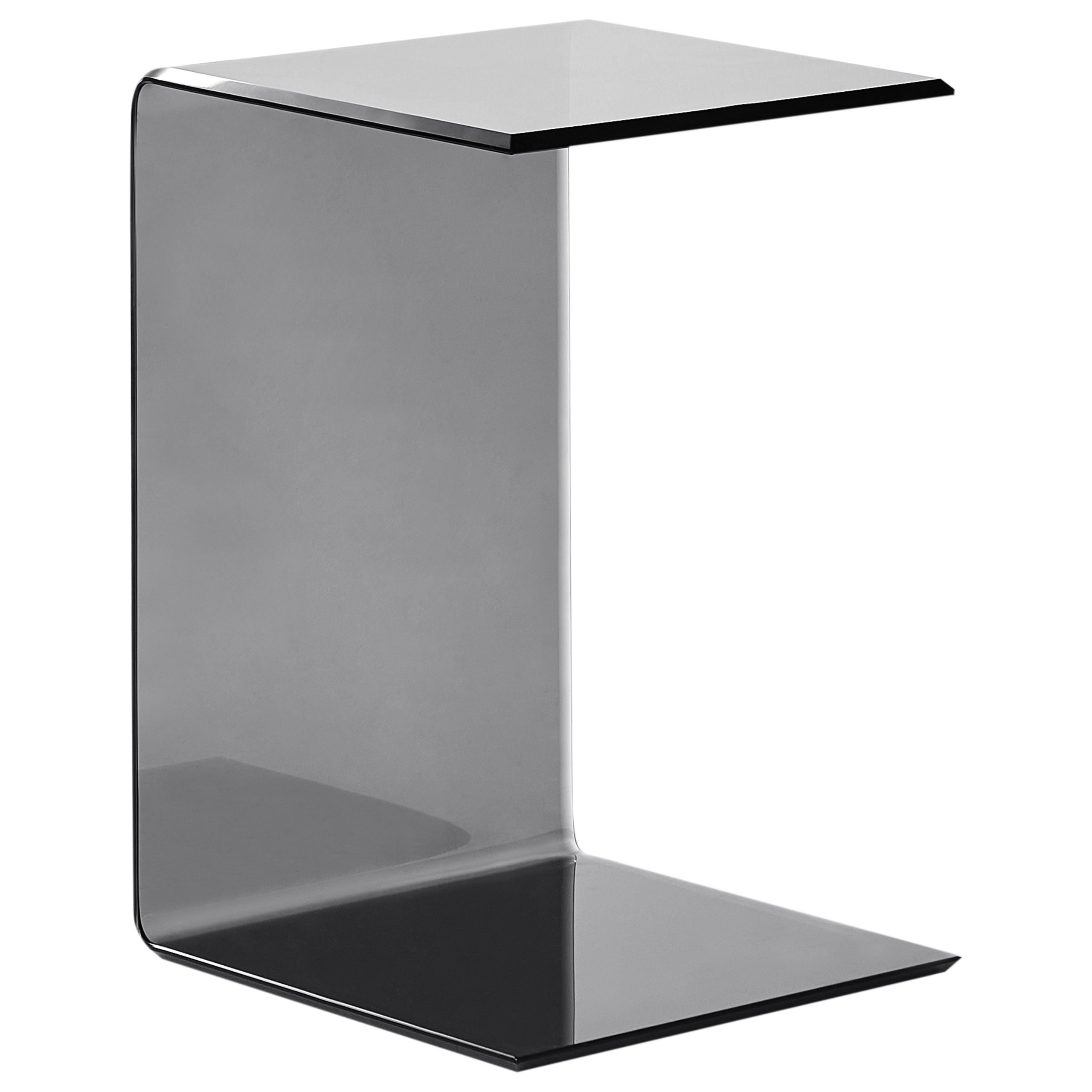 Sidobord LOURDES Härdat glas Svart