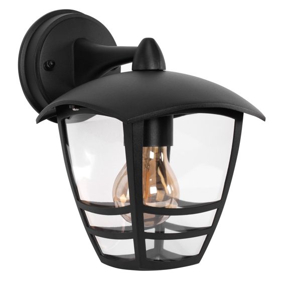 TOOLIGHT fasadlampa JNH037-1G svart, 22x17x24cm