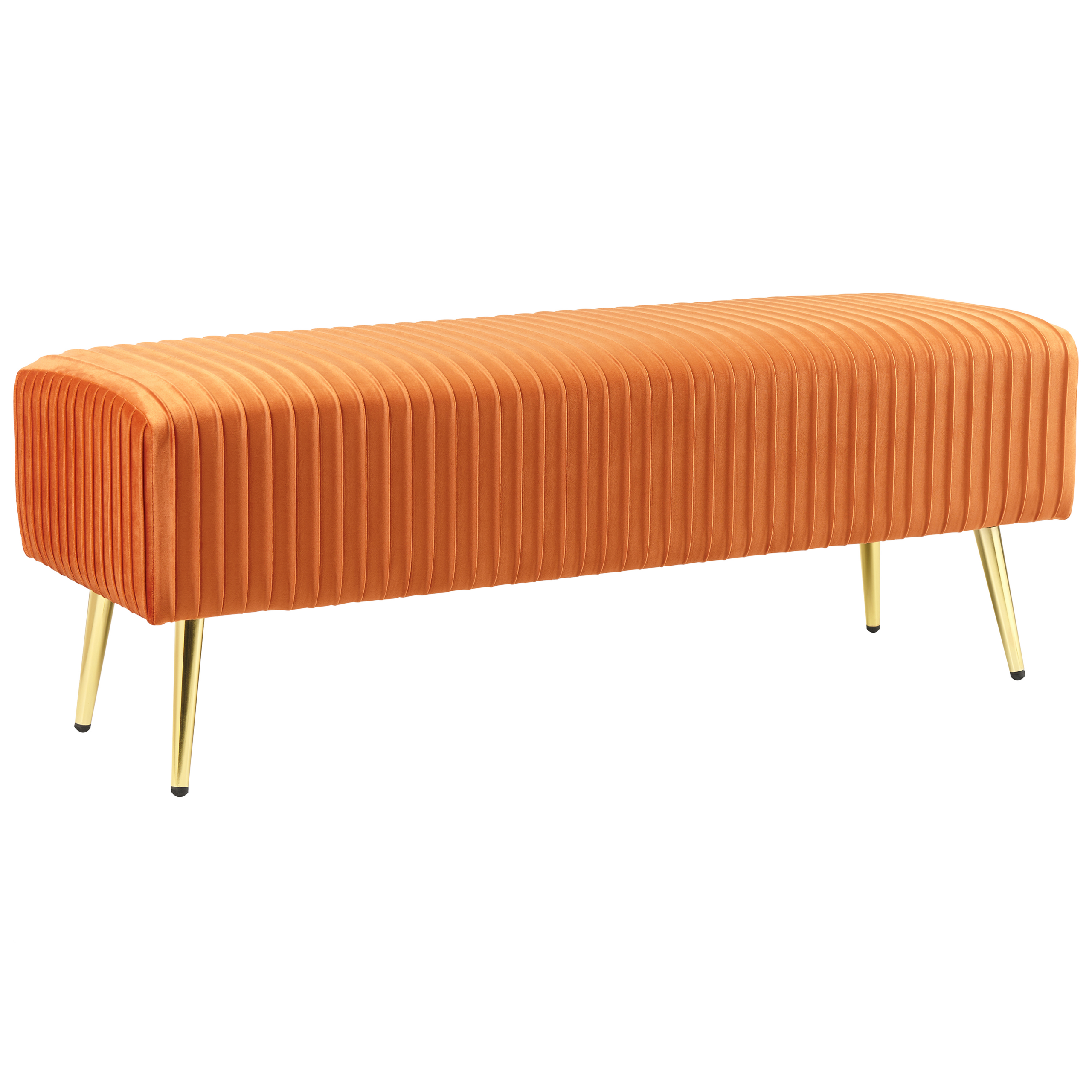 Klädd bänk PATERSON Sammet Orange