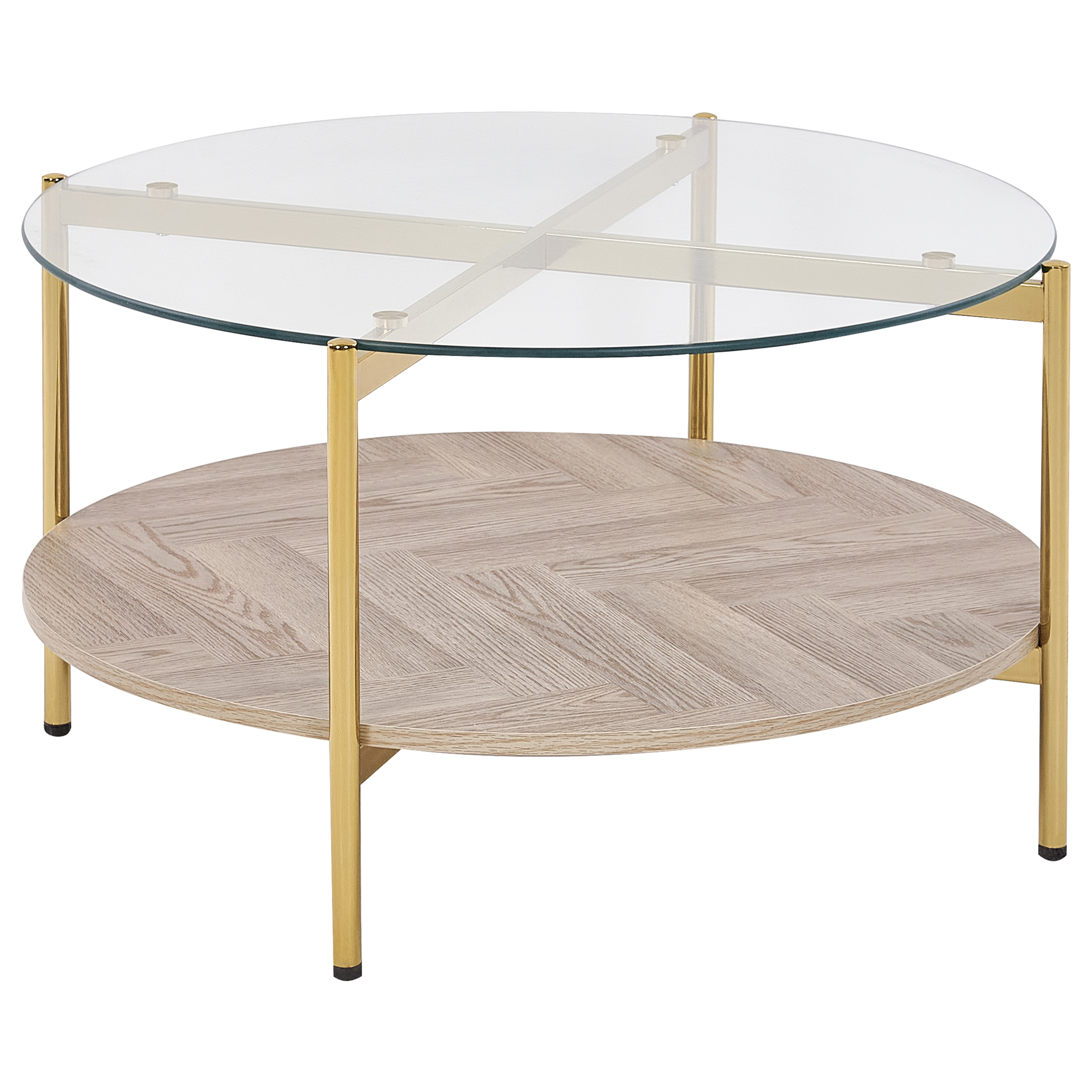 Soffbord LOVELL Härdat glas Guld