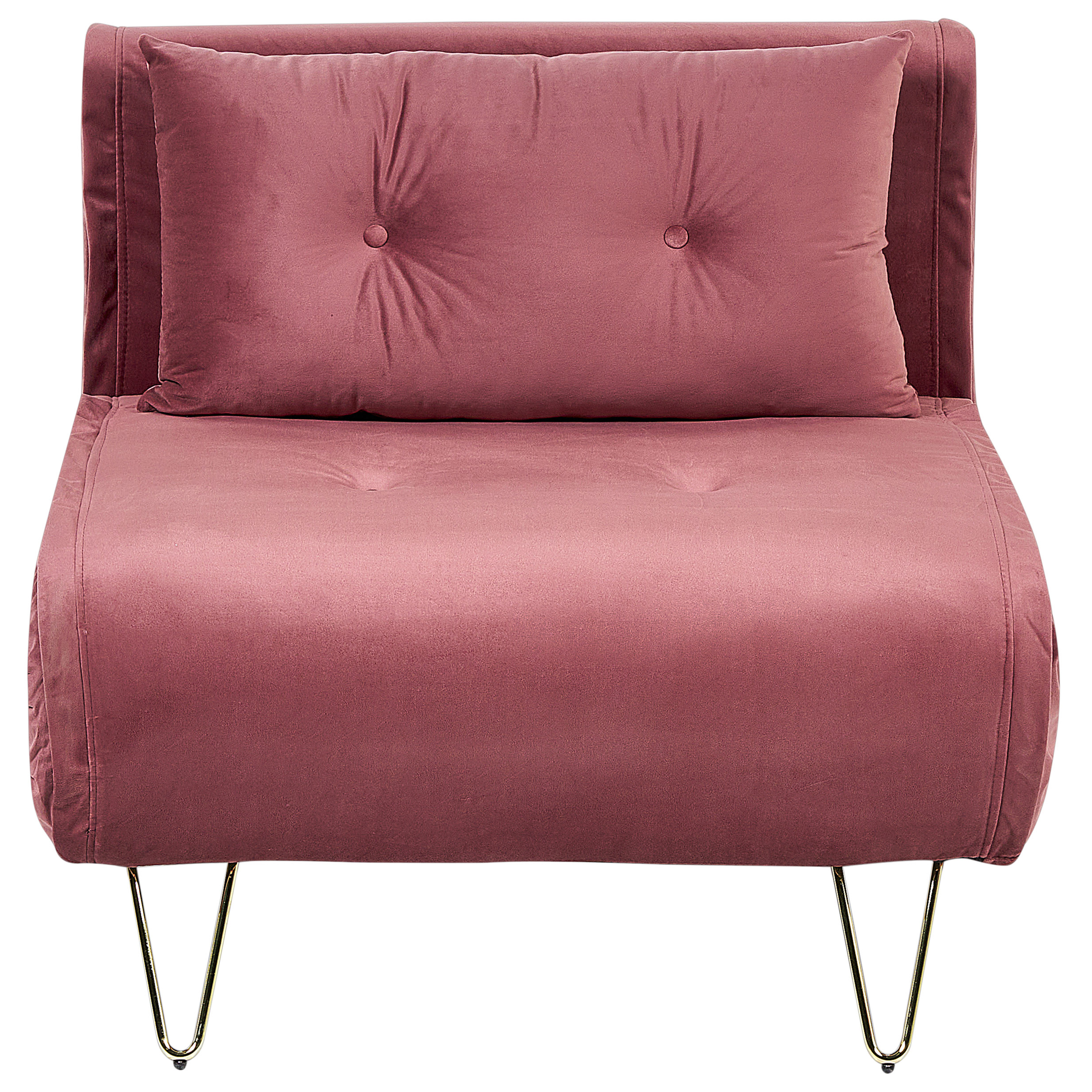 Enkel bäddsoffa VESTFOLD Sammet Rosa