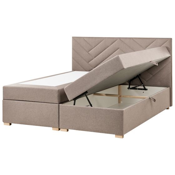 Kontinentalsäng med förvaring ESQUIRE Taupe 180 x 200 cm