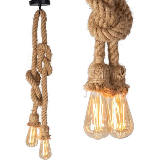 TOOLIGHT hängande taklampa APP419-2CP Brun 100x10x100cm