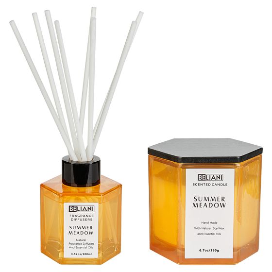 Doftljus med doftspridare CLASSY TINT Sojavax Friska doftnoter