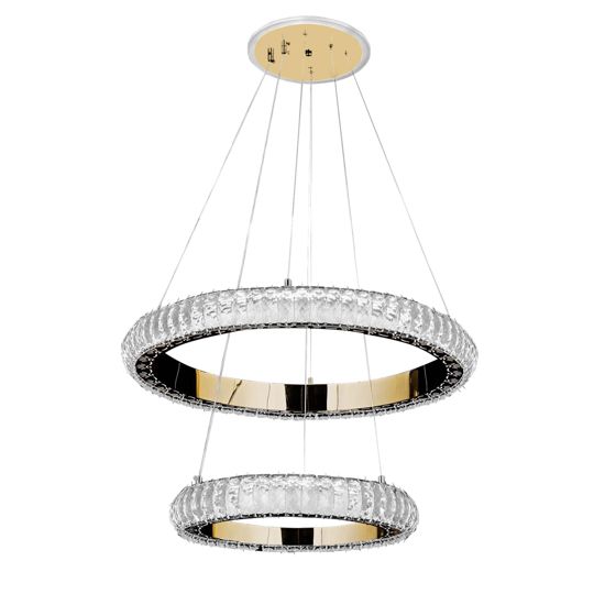 TOOLIGHT hängande taklampa LED G043-2CP Guld 61x61x13cm