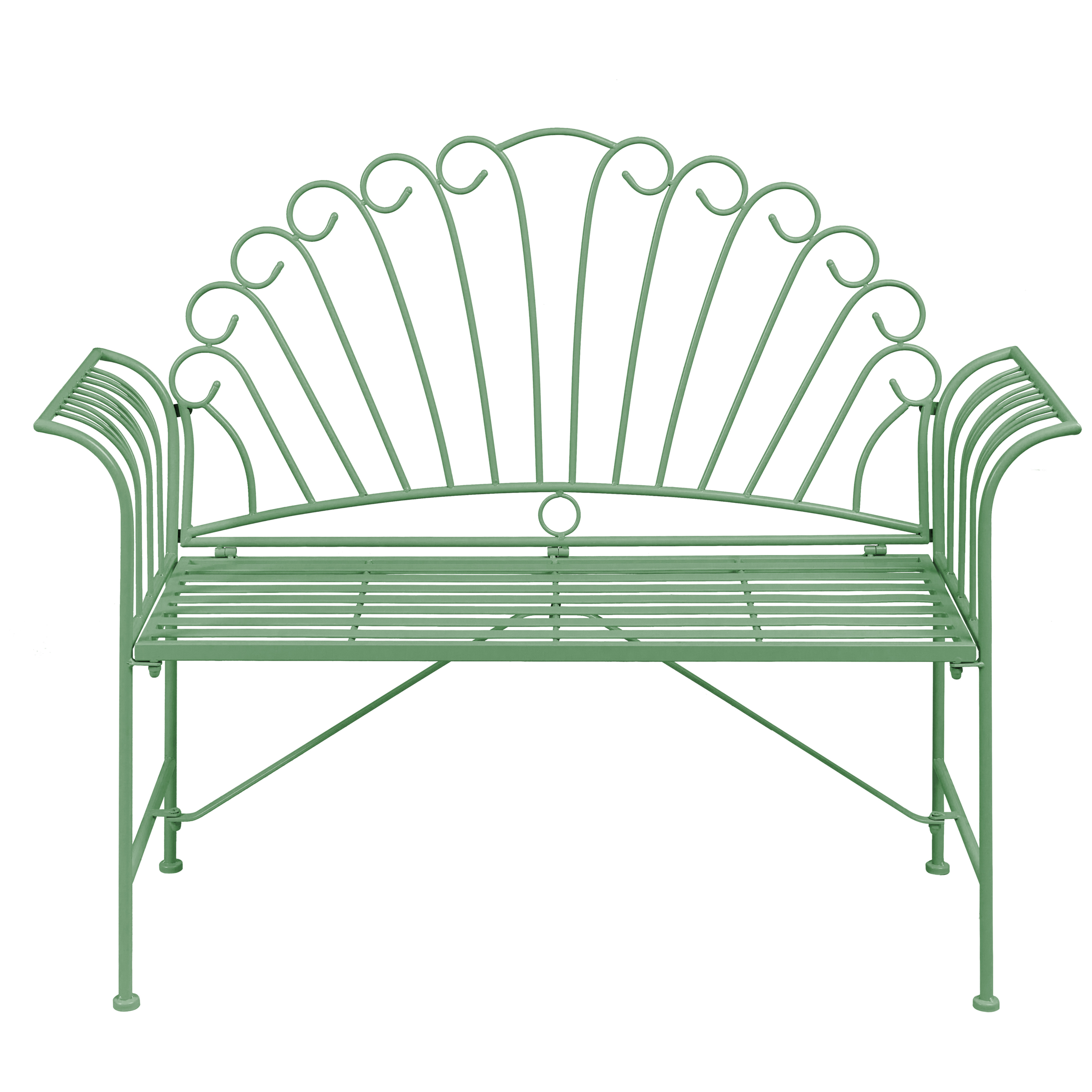Trädgårdsbänk CAVINIA 125 cm Metall Grön
