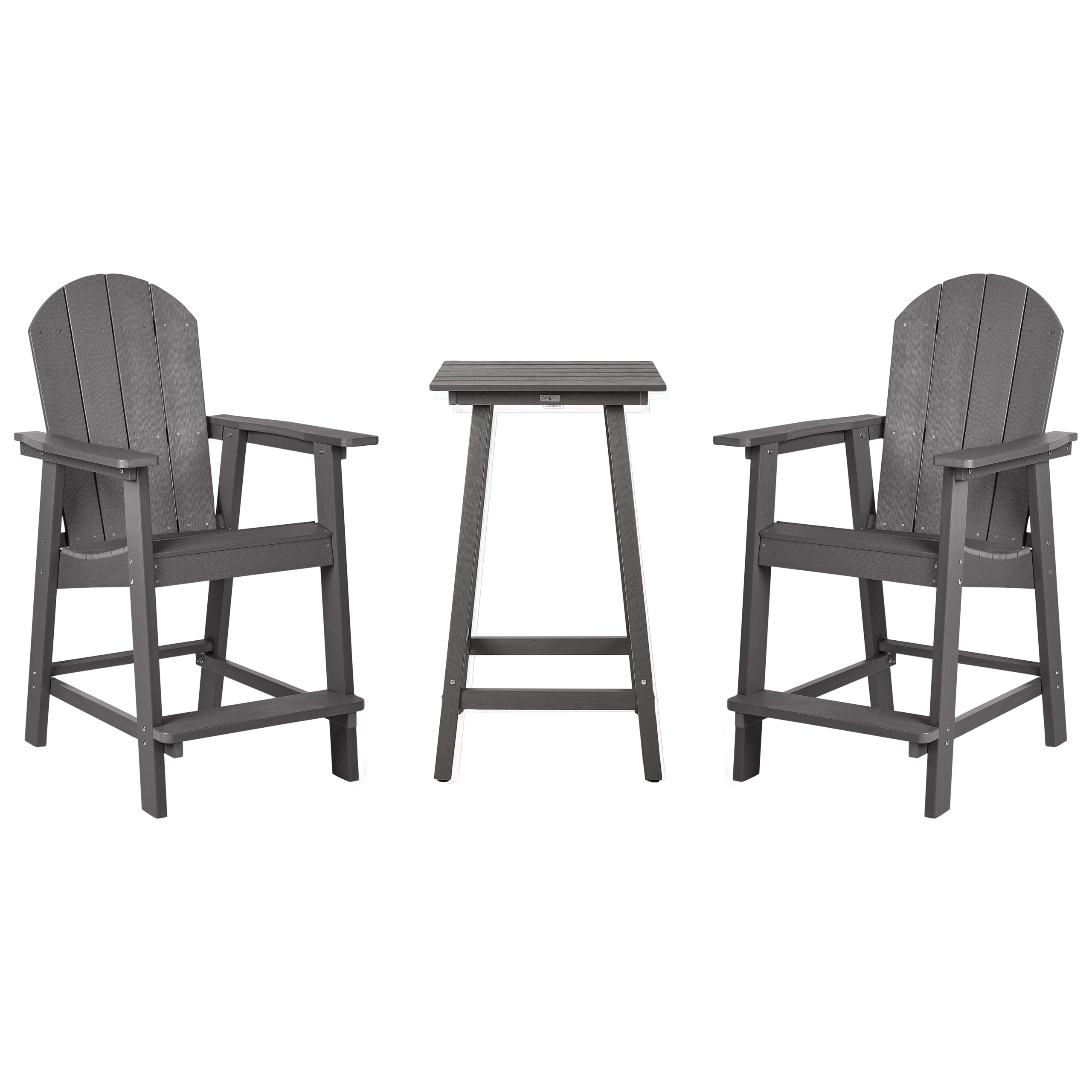 Caféset ADIRONDACK Mörkgrå
