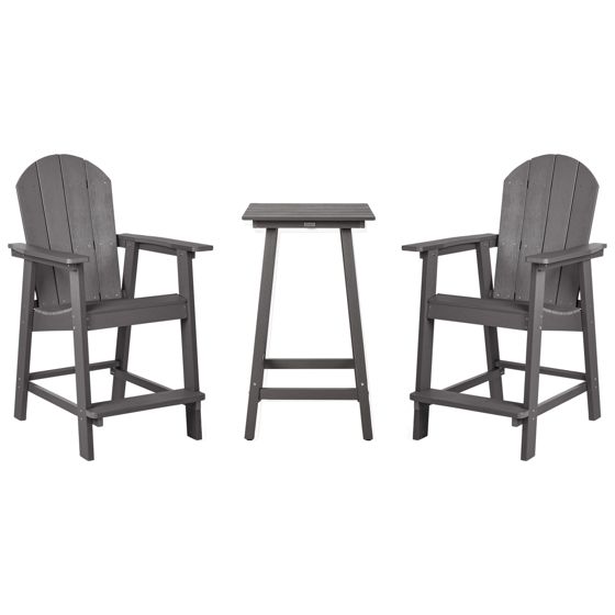 Caféset ADIRONDACK Mörkgrå