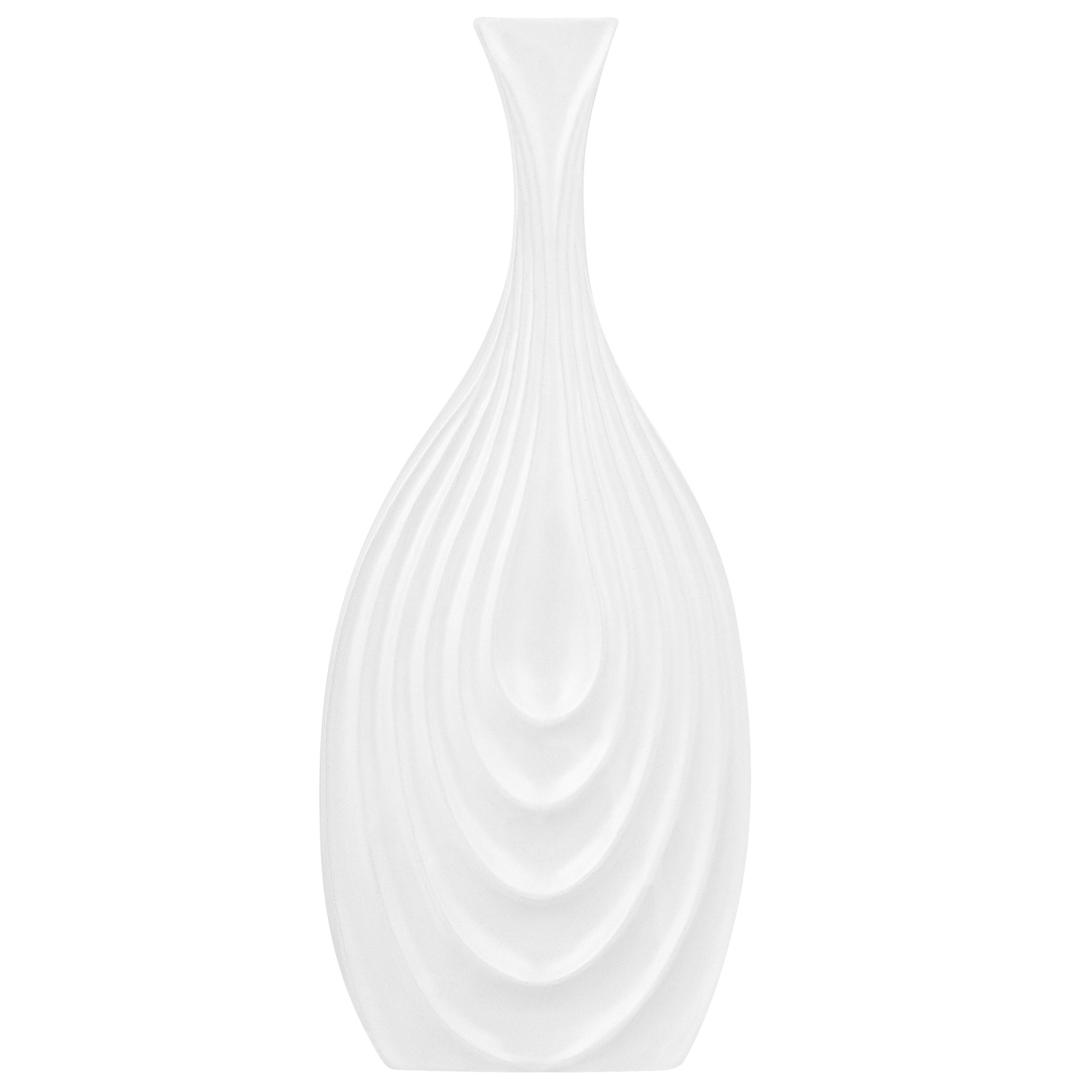 Dekorationsvas THAPSUS 39 cm Keramik Vit