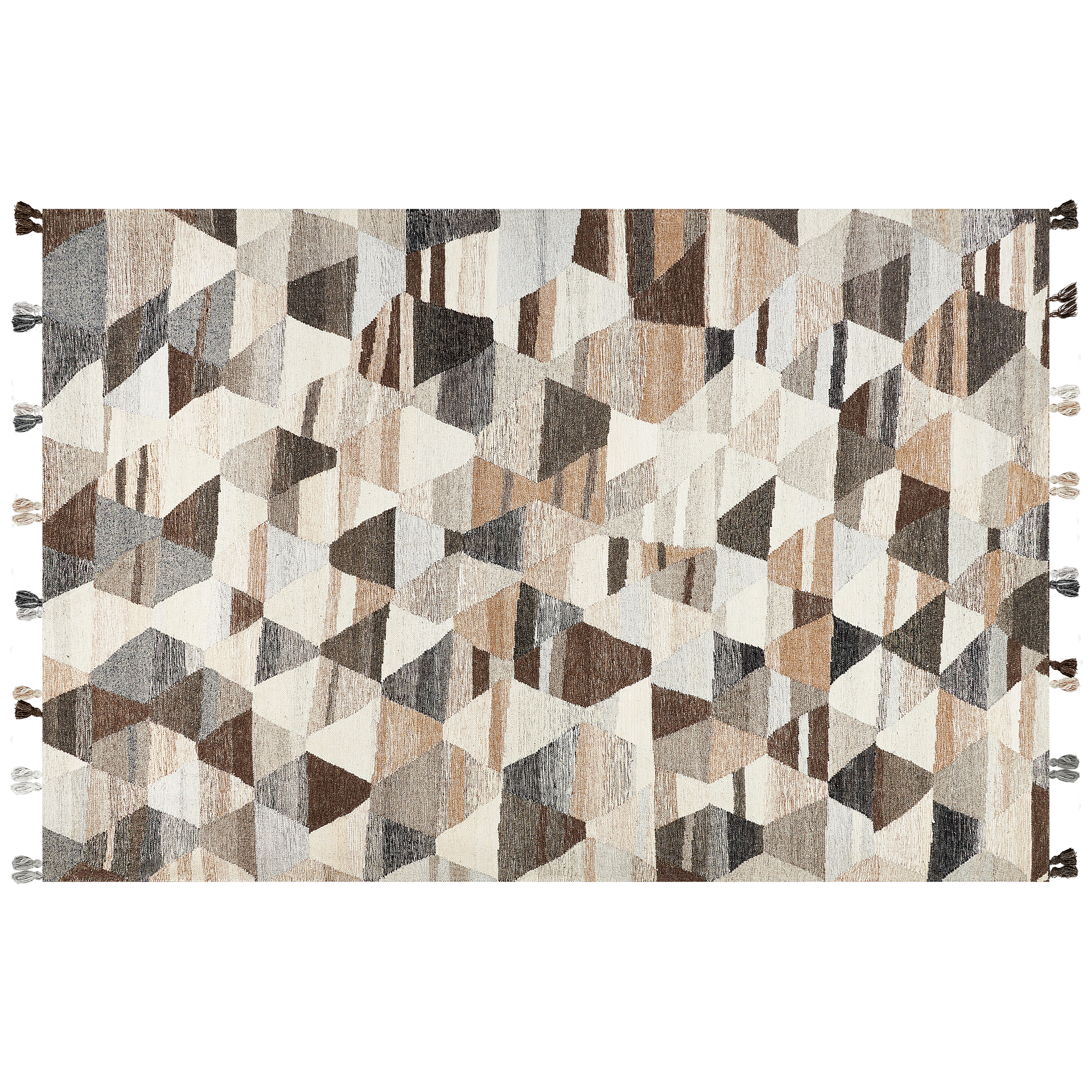 Matta ARGAVAND Beige 200 x 300 cm Kelim Ull