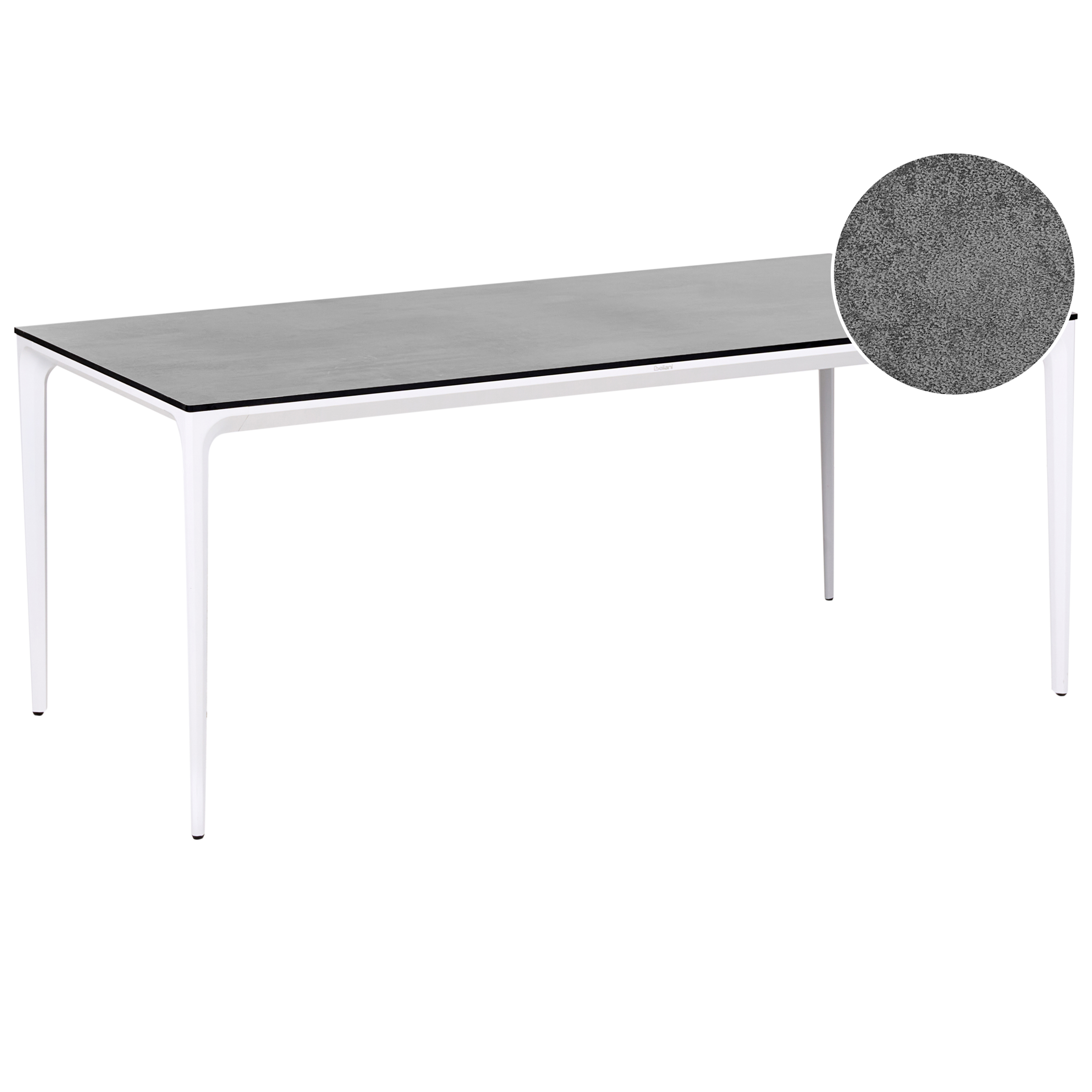 Trädgårdsmatbord SOVARETO 180 cm 90 cm Steneffekt Mörkgrå