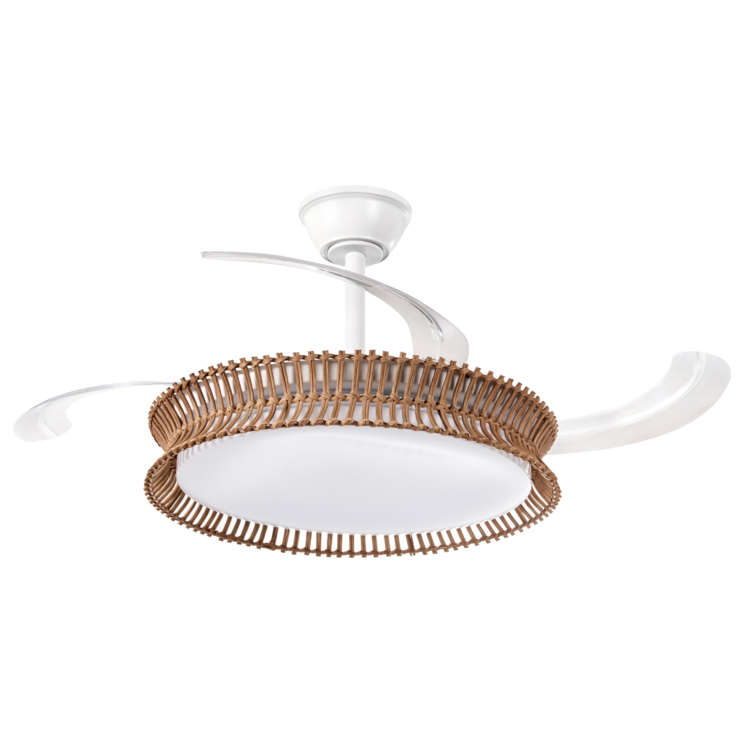 Takfläkt med lampa OLETA med fjärrkontroll LED Vit
