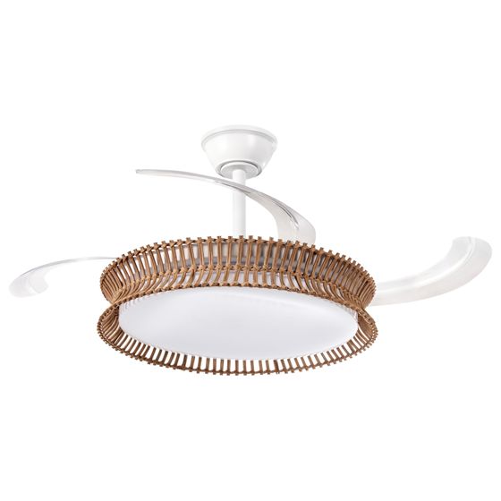 Takfläkt med lampa OLETA med fjärrkontroll LED Vit