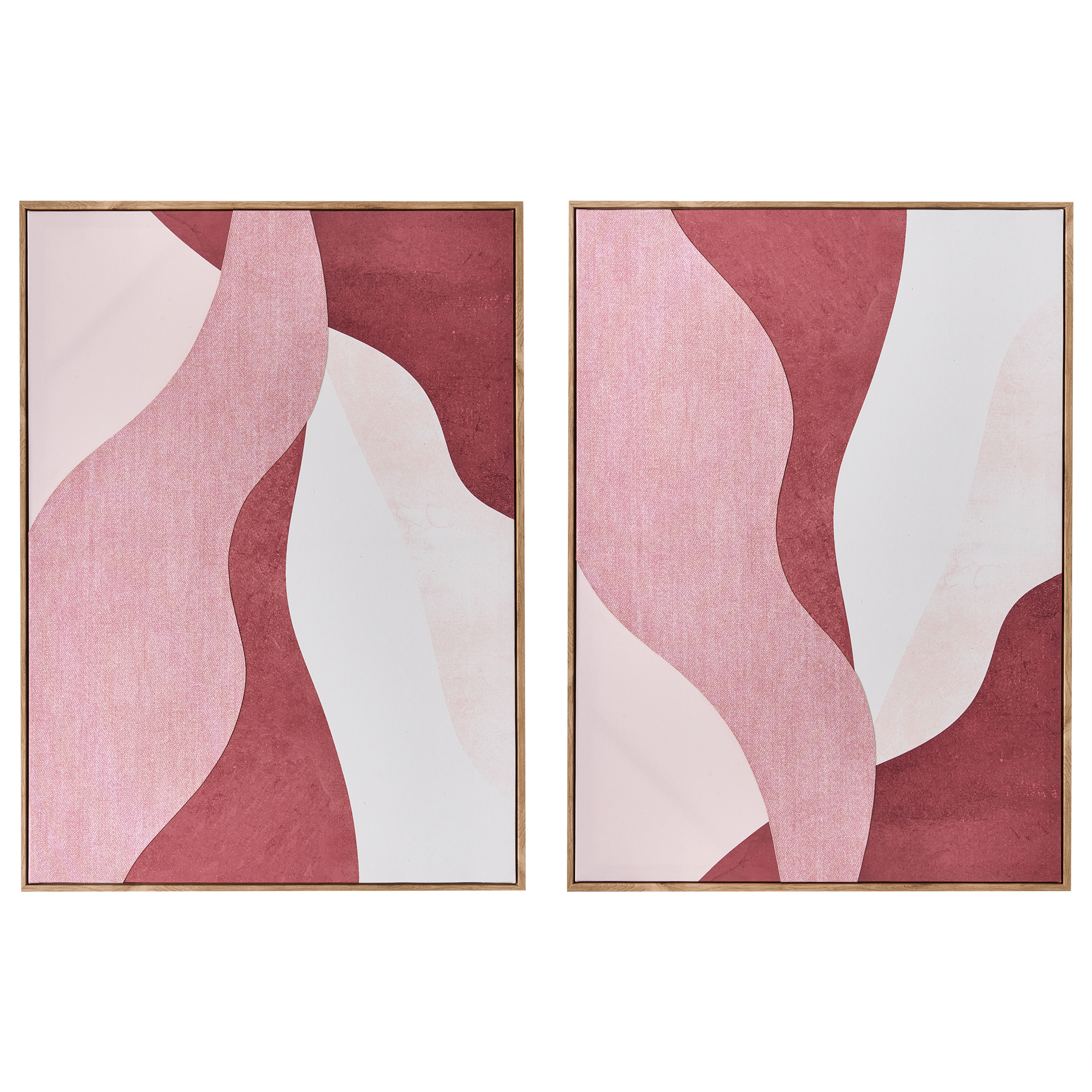 Set med 2 canvasdukar GOWRAN Abstrakt motiv Rosa