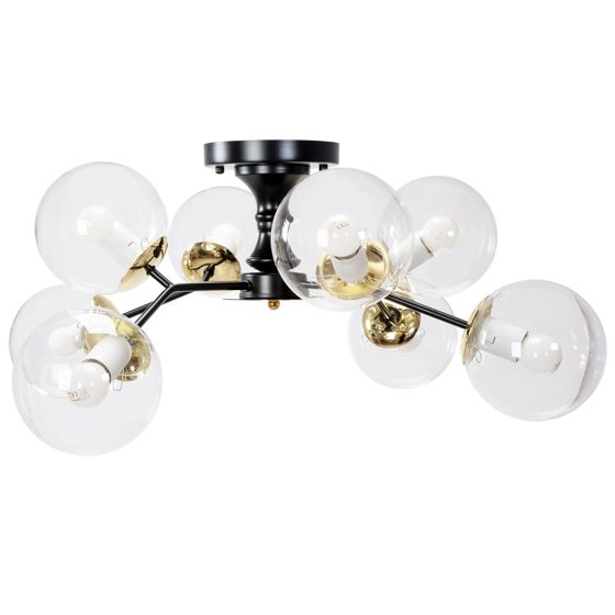 TOOLIGHT taklampa APP1135-8C Svart/Guld 64x64x18cm