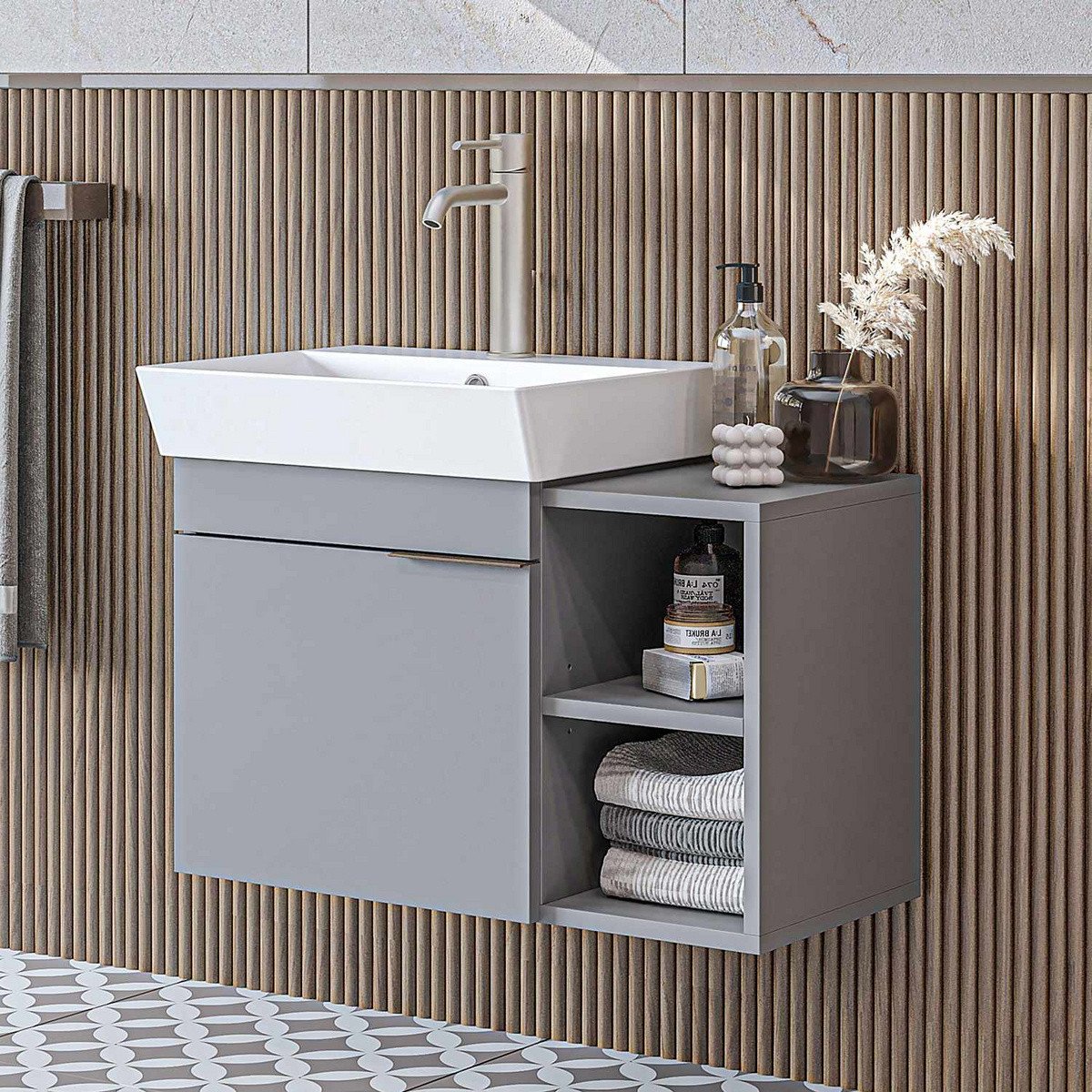 Norda Design Badrumsskåp med handfat Likya 72 38.6 x 72 x 54 cm