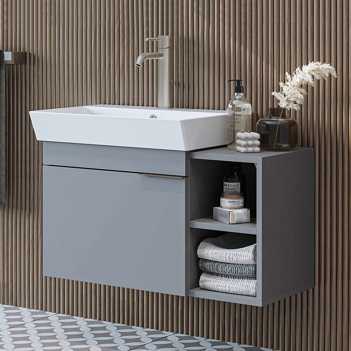 Norda Design Badrumsskåp med handfat Likya 82 38.6 x 82 x 54 cm