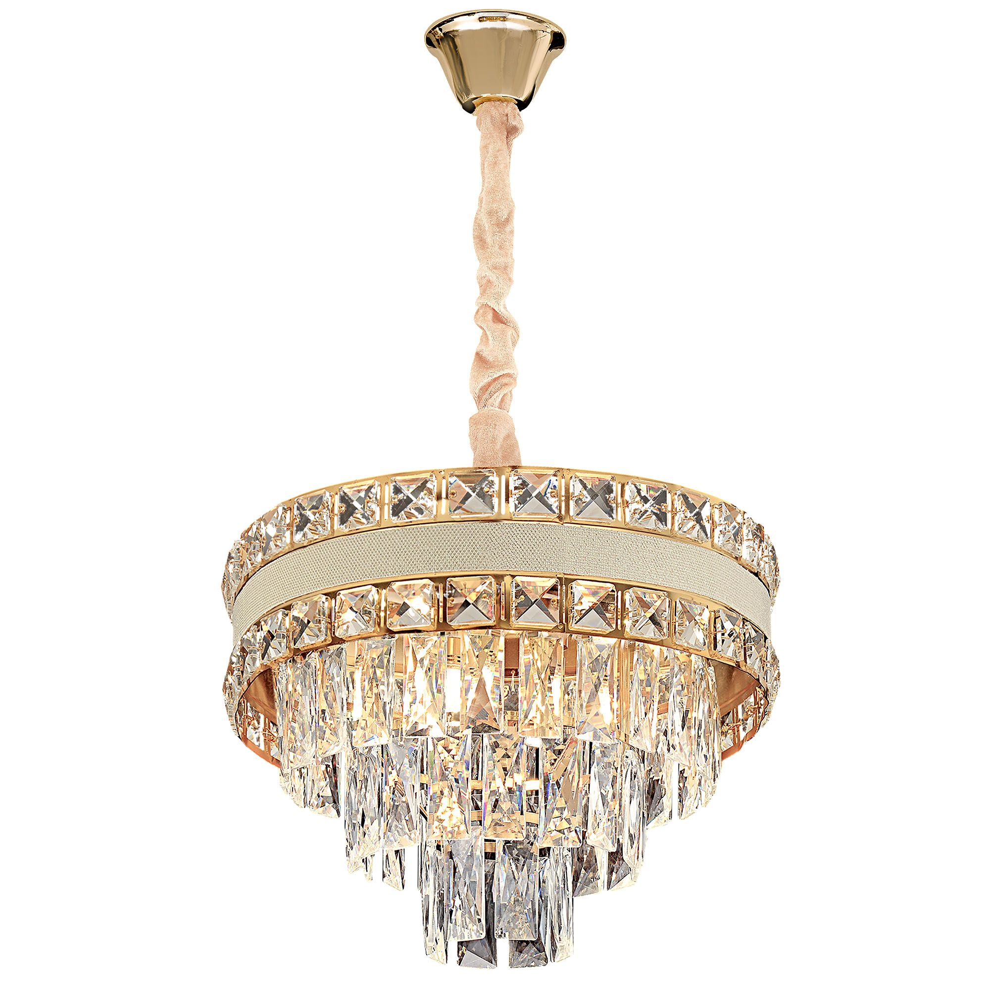 TOOLIGHT hängande taklampa G047-CP 40CM Guld 39x39x25cm