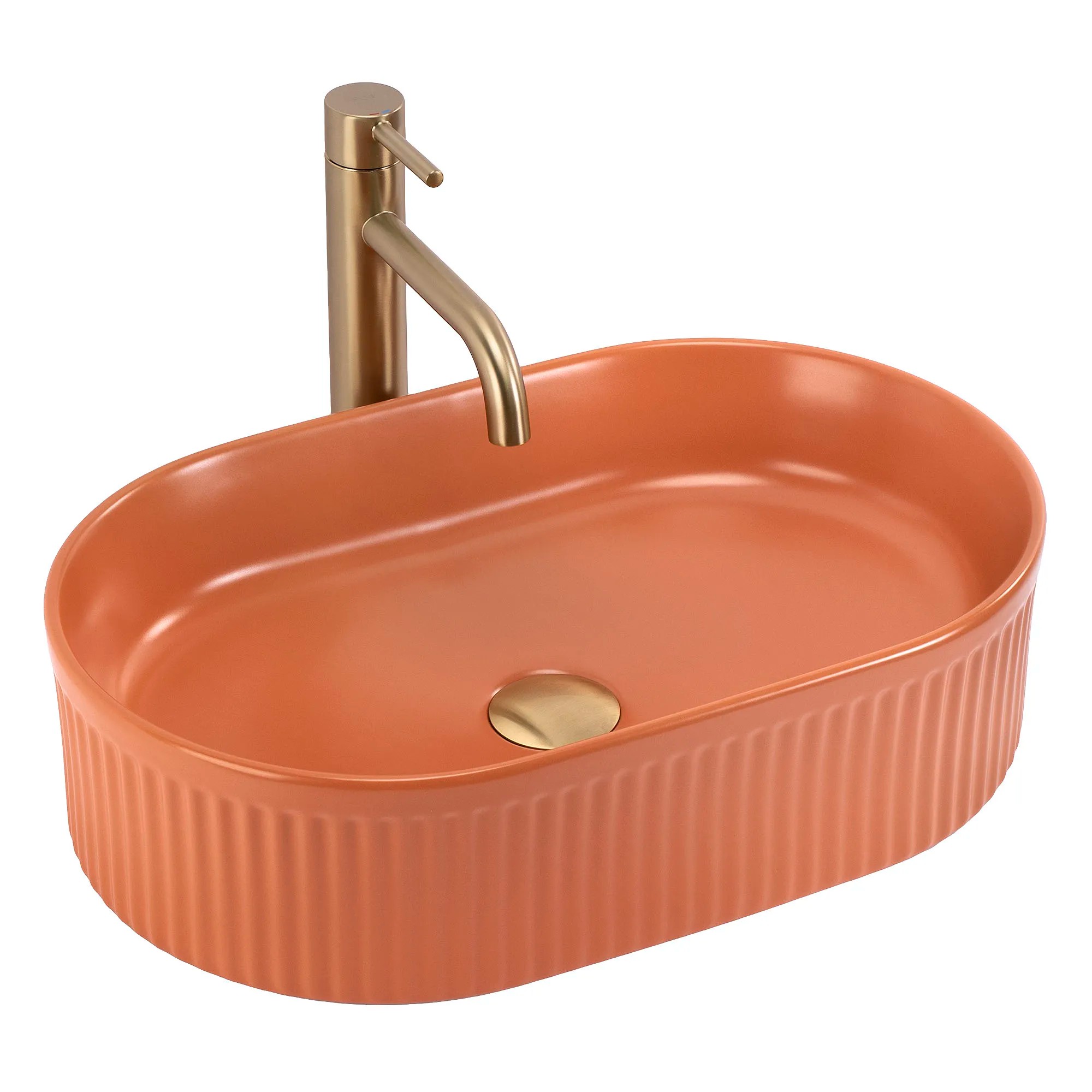REA Bänkskål Vanda Cinnamon Matt Orange, 49x31x13cm