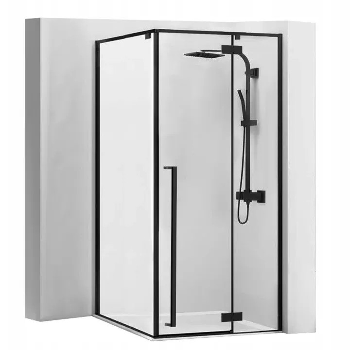 REA Duschkabin FARGO 90x90 Svart, 89,5x90x195cm