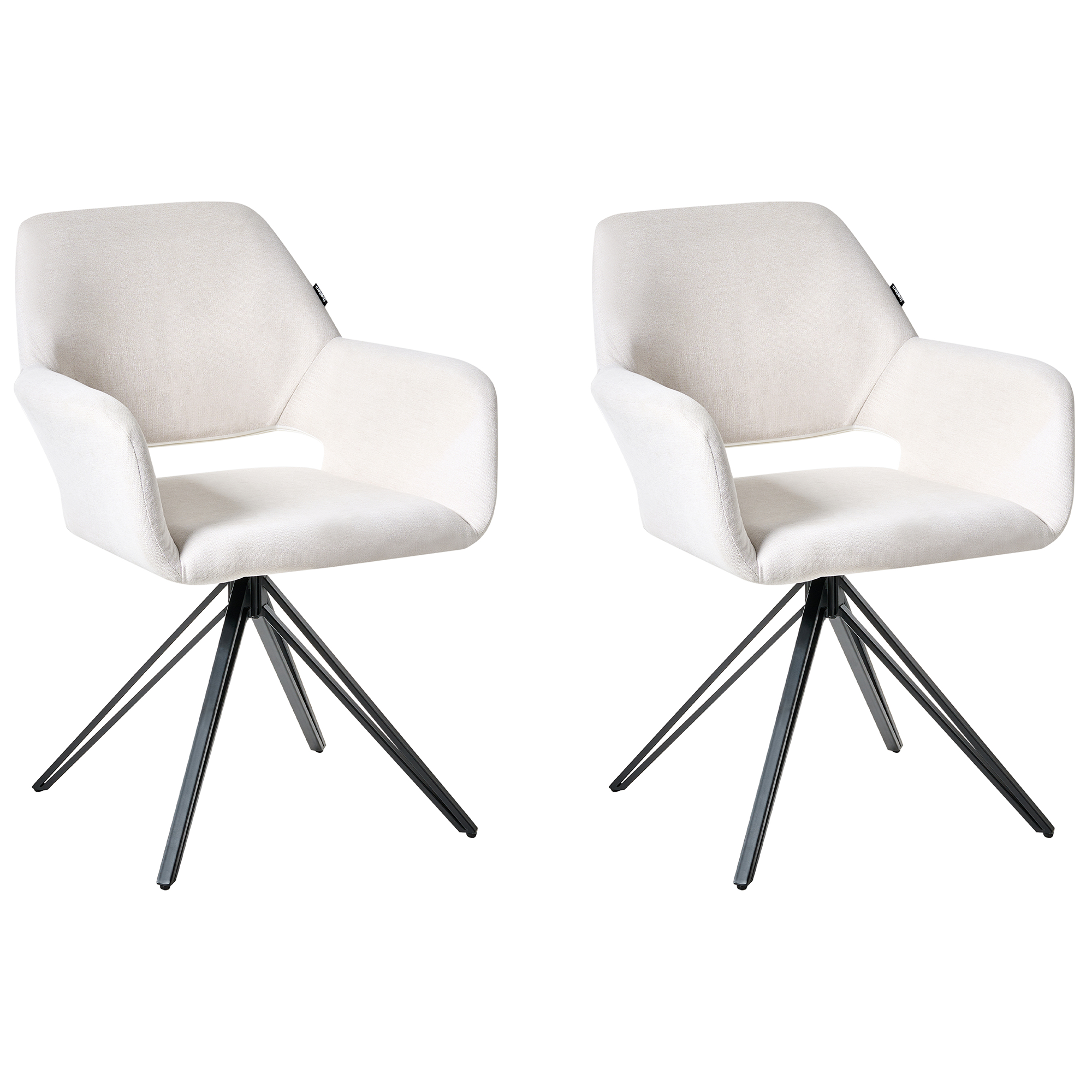 Set med 2 matstolar CINEY Off-White