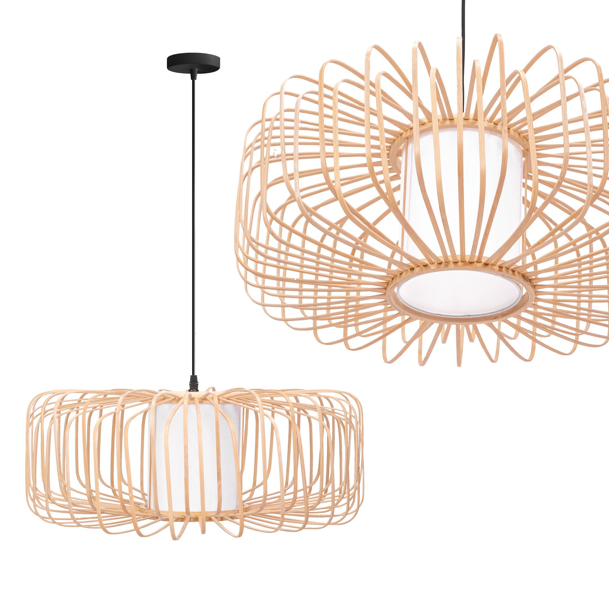 TOOLIGHT hängande taklampa APP1376-1CP BOHO Beige 21x55x21cm