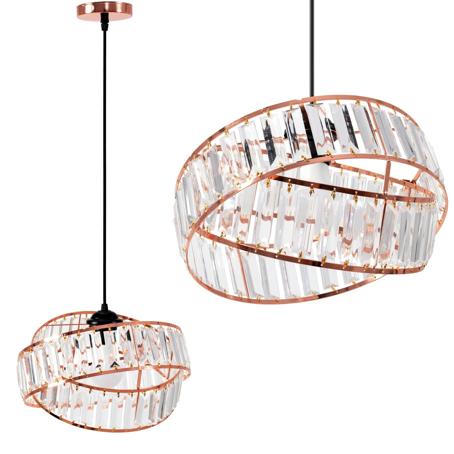 TOOLIGHT hängande taklampa APP1105-1CP Roséguld 18x30x18cm