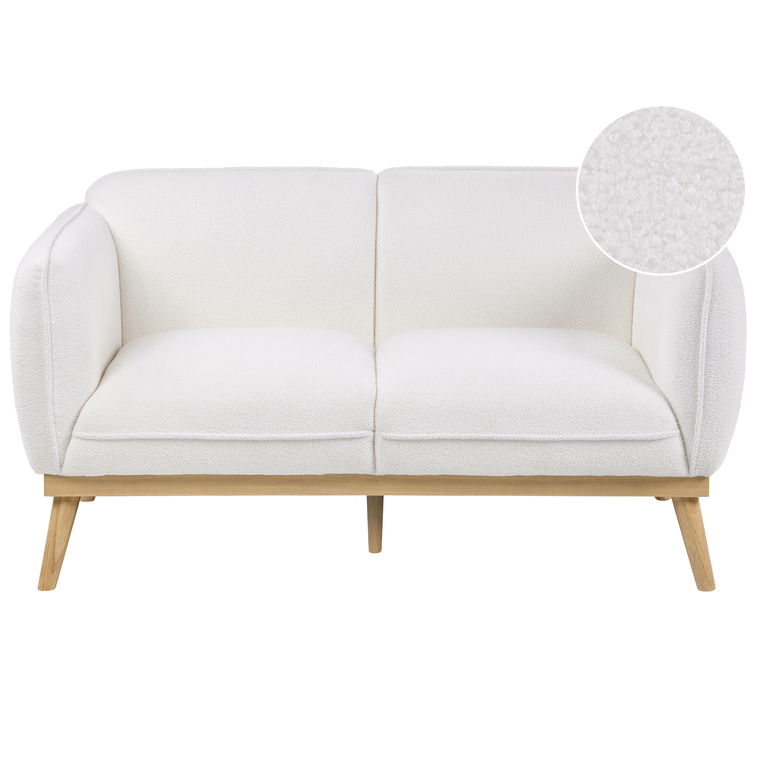 Soffa 2-sits LJUNG Bouclé Vit