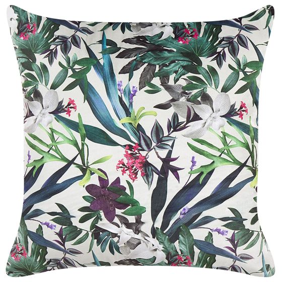 Prydnadskudde GASTERIA 45 x 45 cm Sammet Grön Växtmotiv