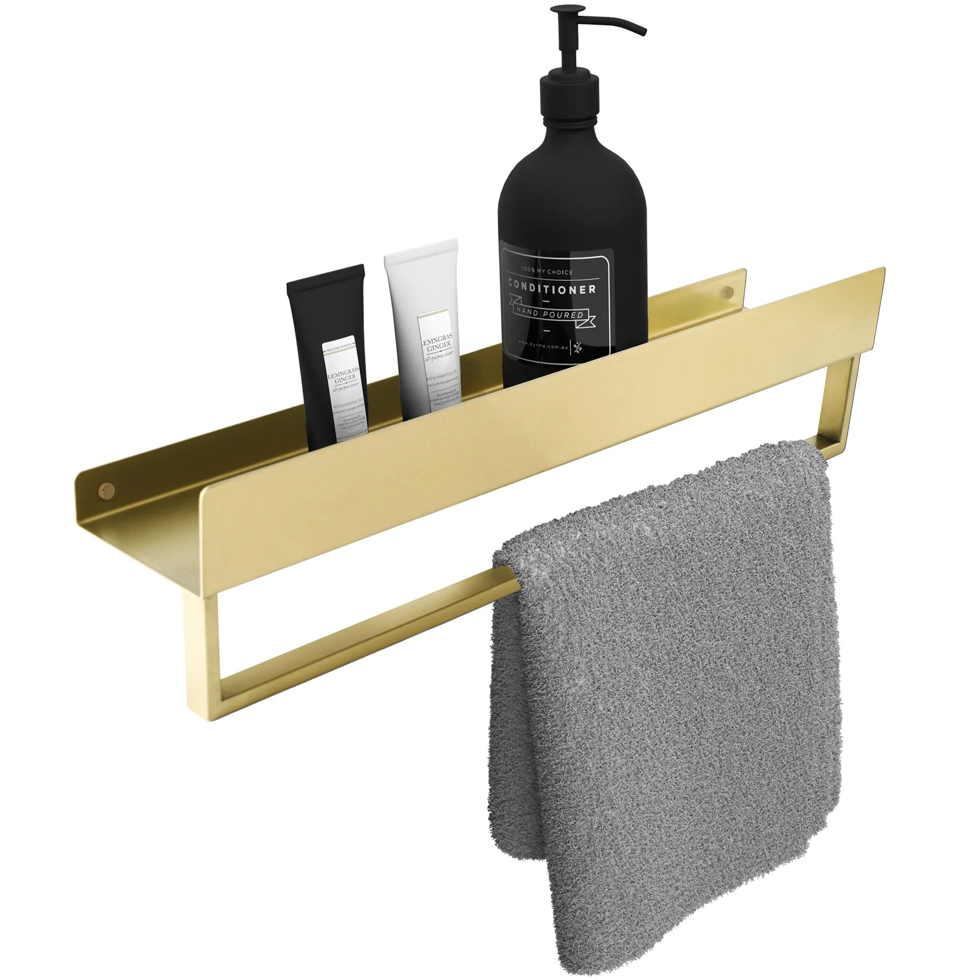 REA Badrumshylla För Badkar SF01-450-BG 45cm Borstat Guld, 45x9x11cm