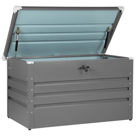 Förvaringslåda CEBROSA 132 cm 62 cm Metall Grå