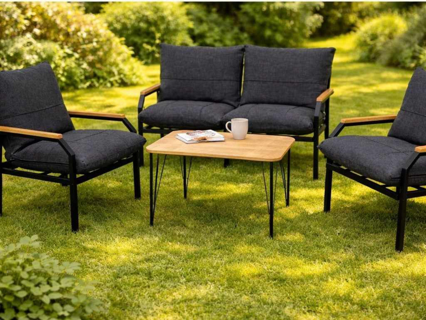 Norda Design Loungeset för trädgård Alya Sehpa 61 x 61 x 70 cm