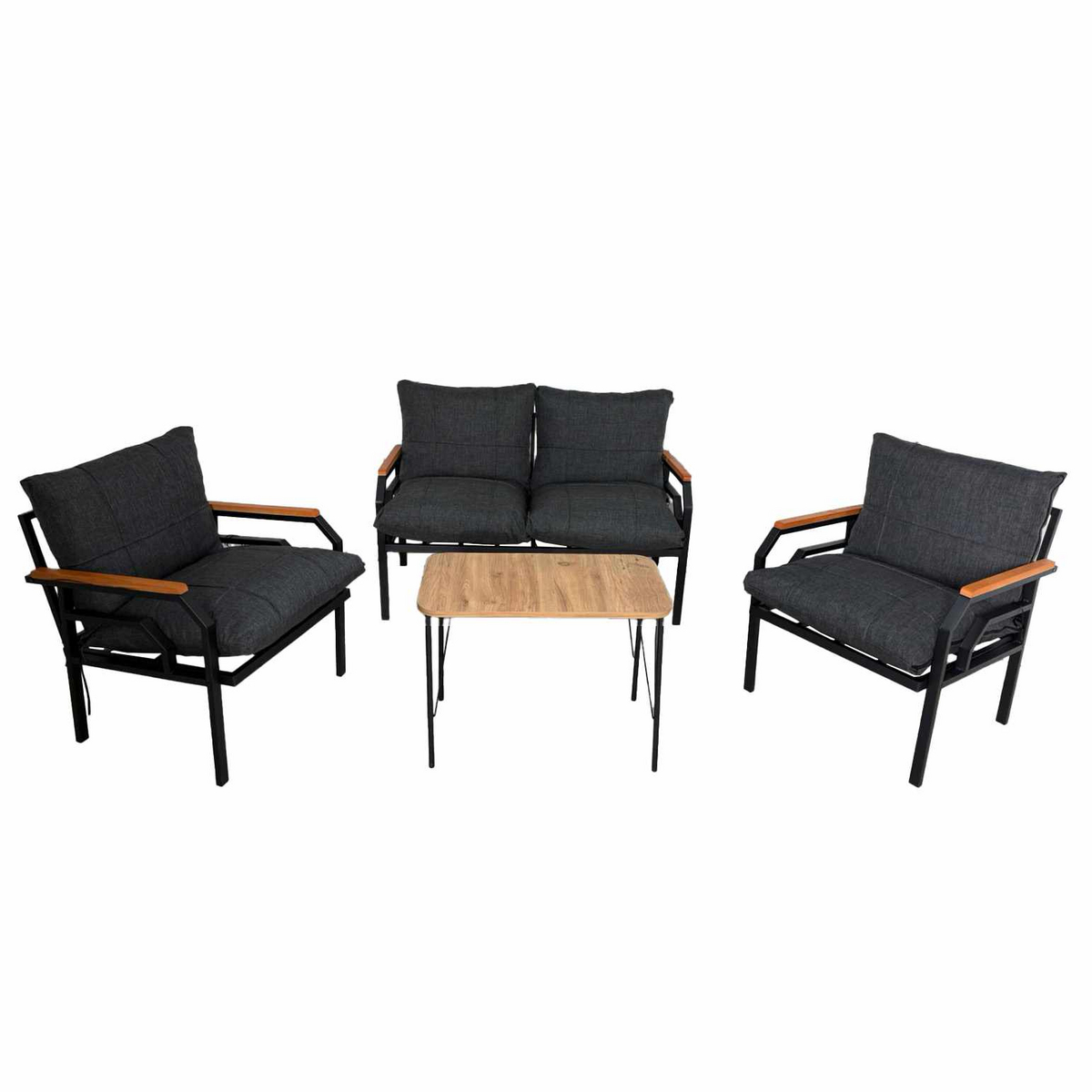 Norda Design Loungeset för trädgård Kutay Sehpa 61 x 61 x 70 cm