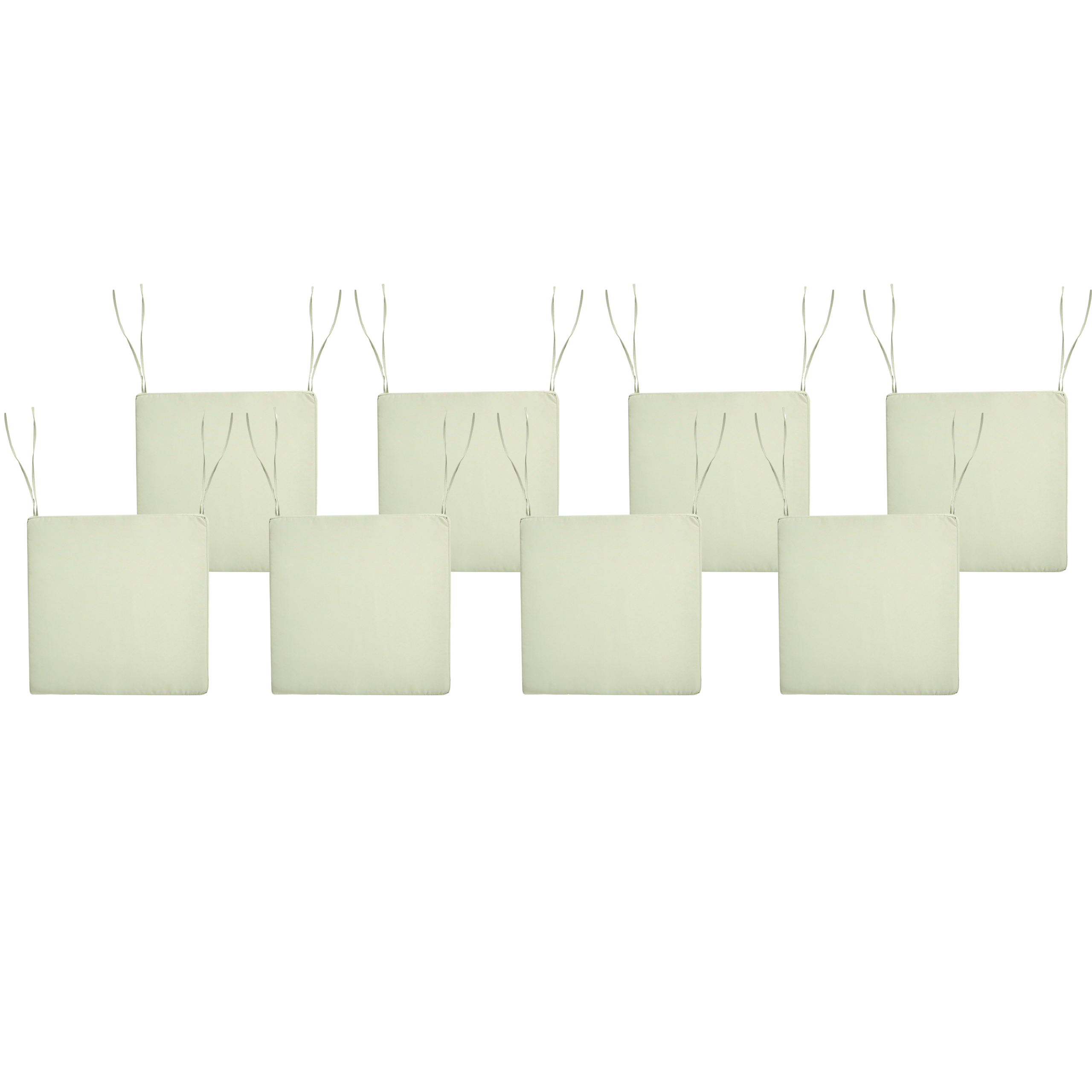 Set med 8 dynor för trädgårdsstol SASSARI PREMIUM 46 x 46 cm Ljusgrön