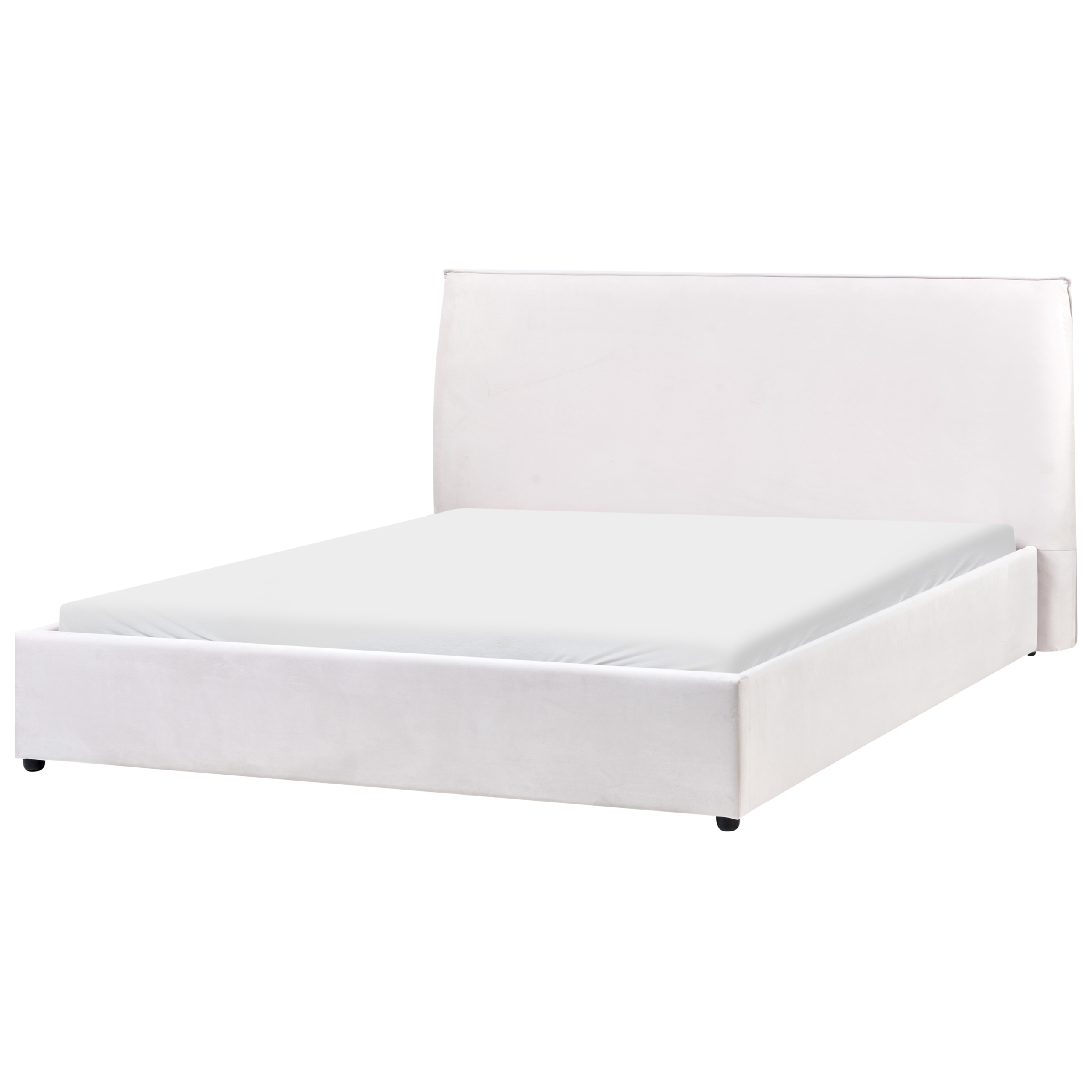 Säng med lamellram Sammet LAVAUR 160 x 200 cm Off-White
